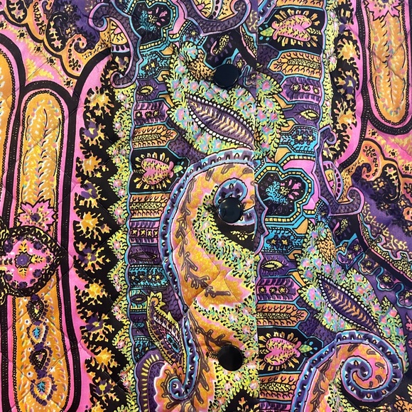 SOLD ♥️ Vintage 60s 70s psychedelic paisley quilted maxi skirt - Picture 4 of 5